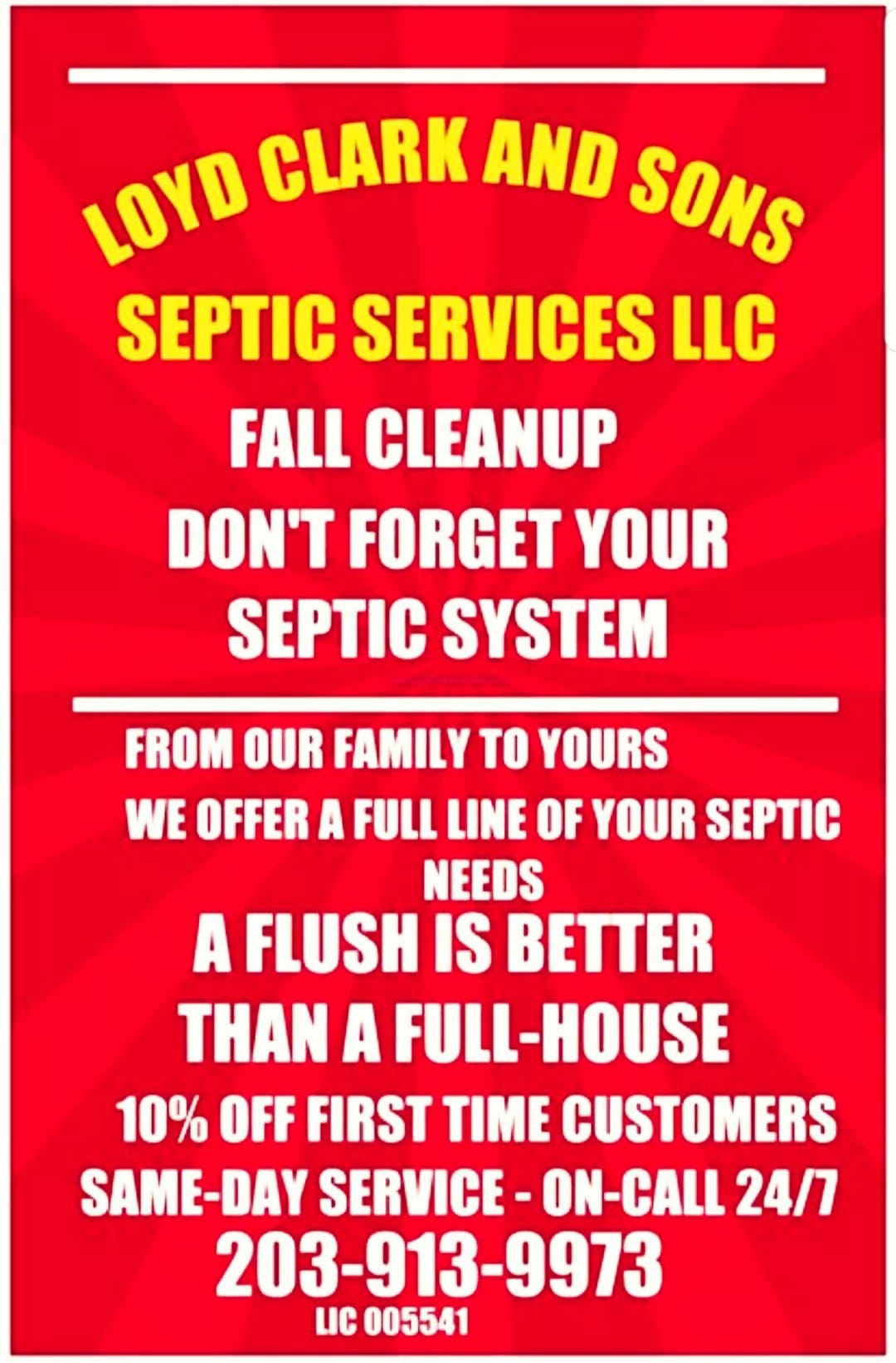 Loyd Clark & Sons Septic Services LLC in Oxford, CT 