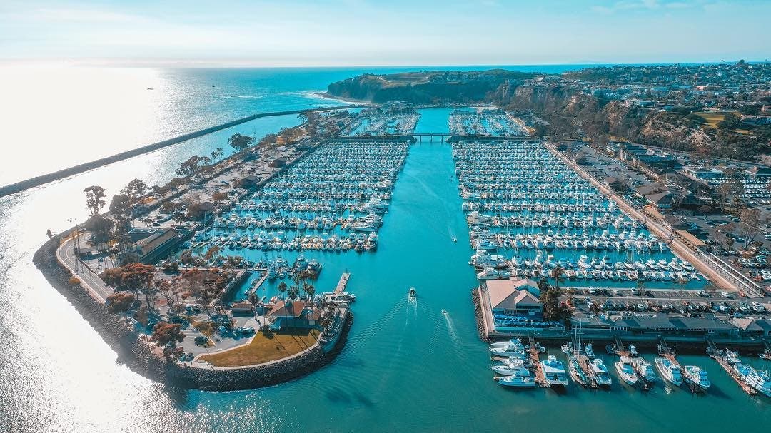 Drone Shot of Dana Point Harbor