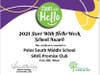 Students in the Save Promise Club at Palos South Middle School were recognized for their efforts during Start with Hello Week by Sandy Hook Promise.
