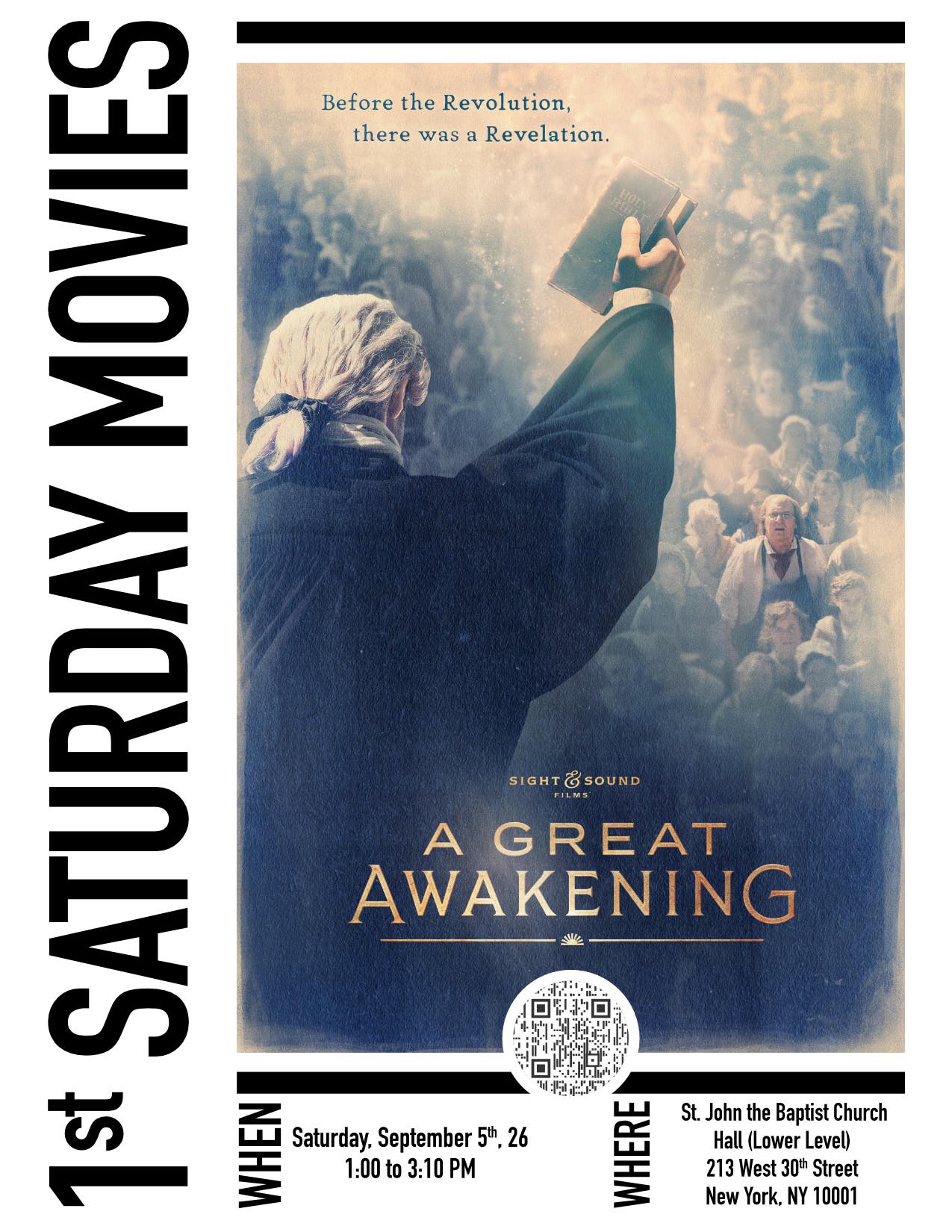 Christ-in-the-City - 1st Saturday Movies at St. John the Baptist Roman Catholic Church NYC