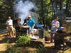 Parents at the grills (L-R): Robert Brendline, Tim Boswell, Jonathan Li