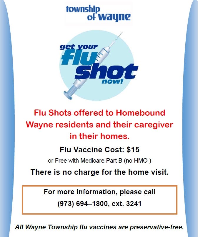 Flu Shots For Homebound Residents And Caregivers - Wayne, NJ Patch