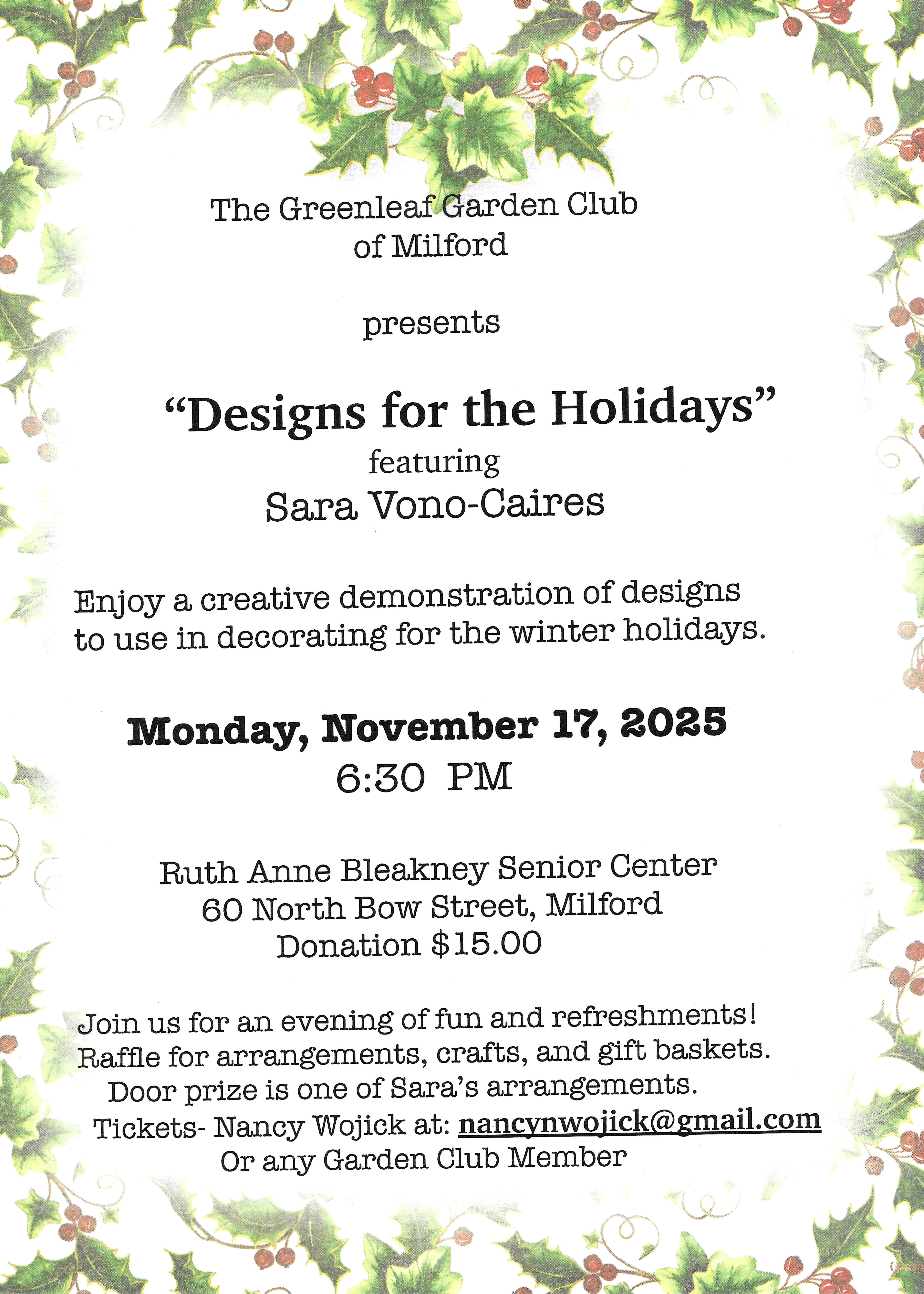 "Designs for the Holidays"