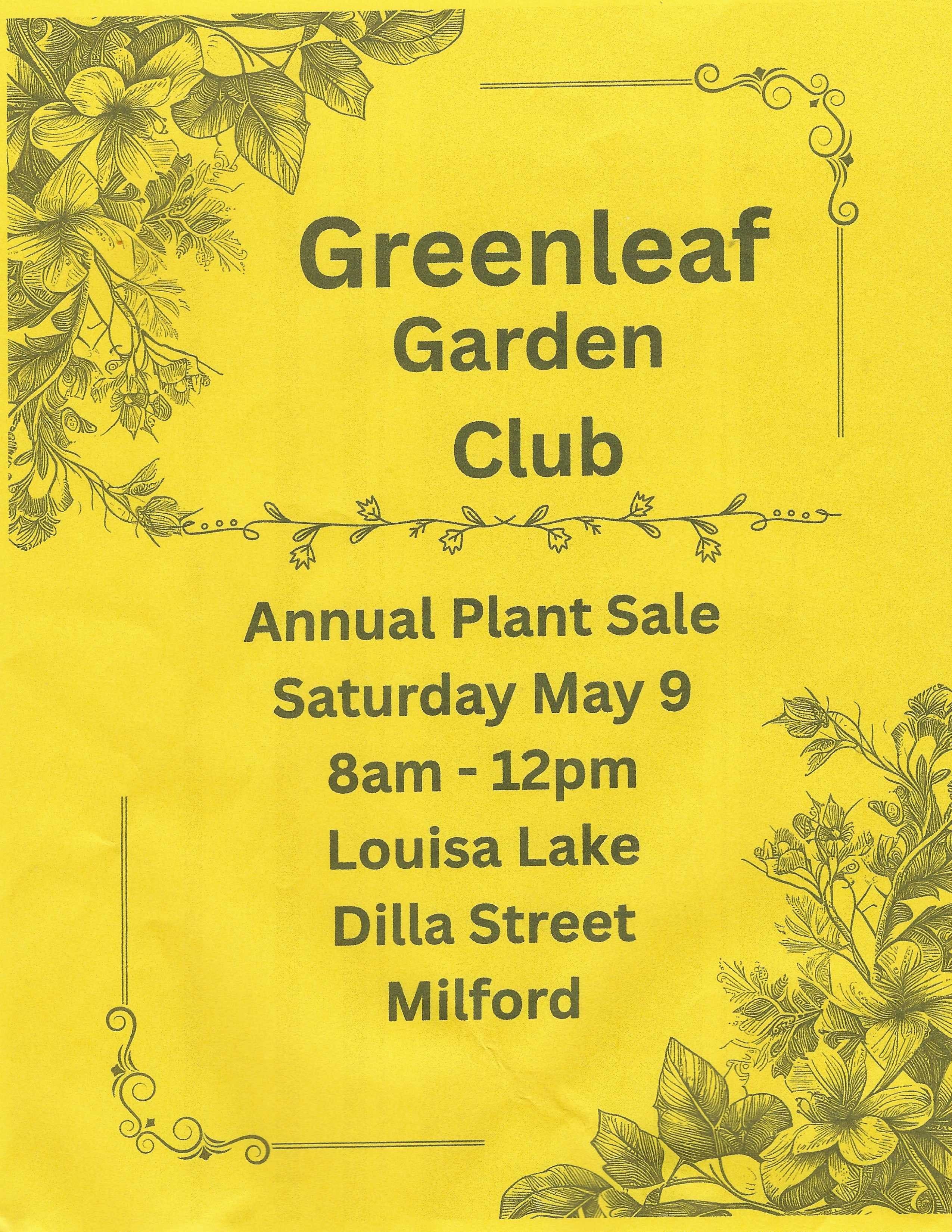 Greenleaf Garden Club Annual Plant Sale