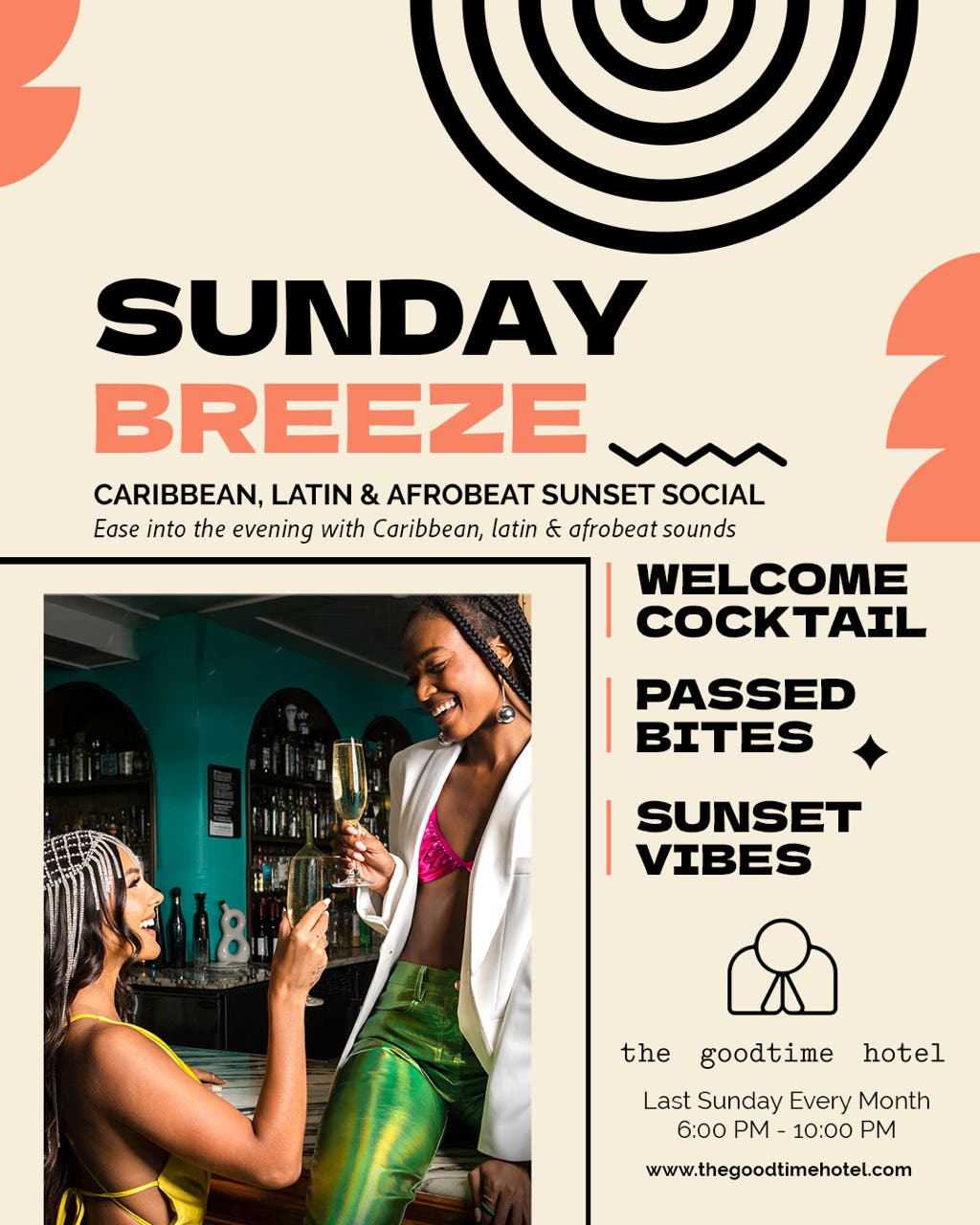 Sunday Breeze: Caribbean, Latin & Afrobeat Sunset Social at The Goodtime Hotel on November 29