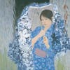 Madoka Fujiwara.The Smell of Rain. 2004. Natural mineral pigments and ink, Japanese washi paper, natural gelatin