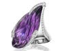 Amethyst and Diamond Platinum Cocktail Ring by Naomi Sarna