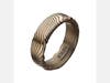 Men's Damascus 7mm Matte Rose Gold Plated Band Ring by INOX Jewelry