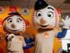 Mr and Mrs Met at New York BagelFest