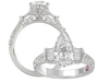 Ring with 2.75 cts. of lab created diamonds
