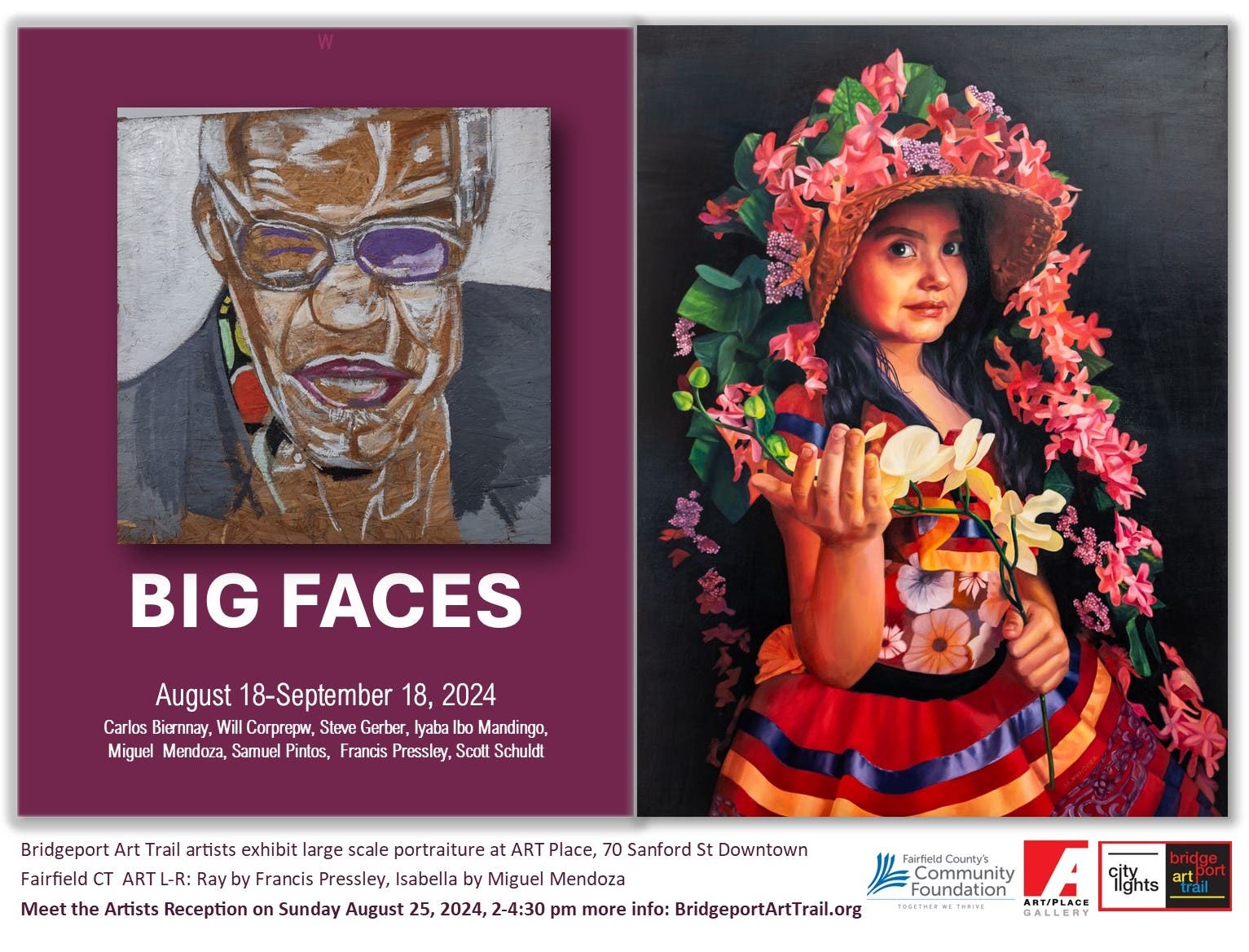 Aug 25 BIG Faces Bridgeport Art Trail Exhibit At ART Place Fairfield Aug 25 big faces bridgeport art trail exhibit at art place fairfield