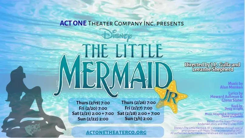 Disney The Little Mermaid Jr - Friday, Saturday, Sunday performances