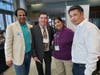 Left to Right:  At Rotary  Biz Expo, District Governor Ramesh Hariharan, Dennis King, CEO of Small Biz Development, Hispanic Chamber of Commerce, Sobha Ramesh, Rotary Club of  East Palo Alto Bayshore, and Daniel Mai, event chair, Rotary Oakland #3