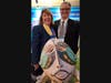 Gregg and Christine Giusiana pictured here with the Rotary District 5170 traditional Kahuna!