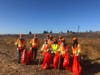 Rotarians busy at work during the cleanup activity