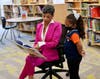Sonia Manzano joined a library full of young fans for a special book reading at YES Prep Southside Elementary, where she read her book No Dogs Allowed to excited first graders.