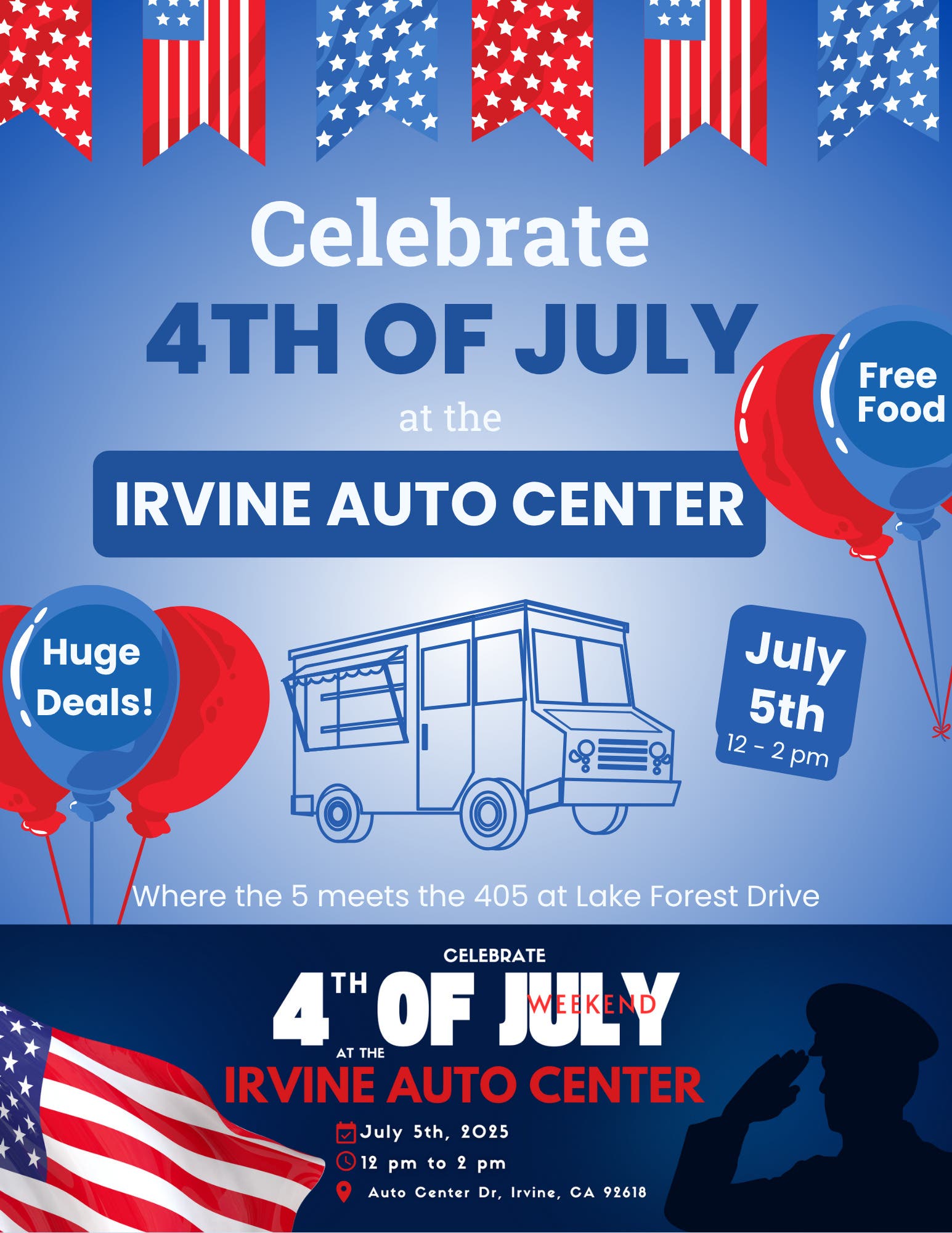 Cars, Free Food Trucks, and 4th of July Deals!!