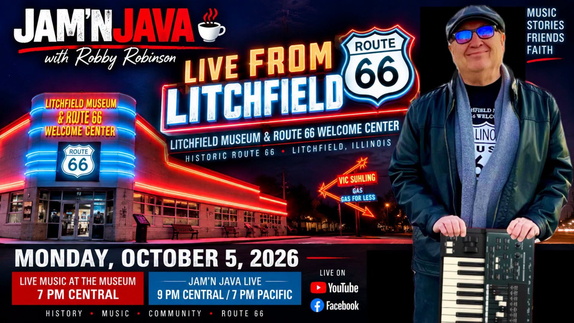Robby Robinson Set to Rock Out LIVE @ The Litchfield Museum & Route 66 Welcome Center 10-05-2026
