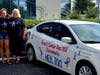 MBCC Co-Founder Cheri Ambrose of East Hanover (left) and Pat Washburn, MBCC Global Ambassador, with the “Marlyn Mobile." The two women will be meeting with male breast cancer survivors, as well as other cancer organizations and spokespeople in 40+ cities.