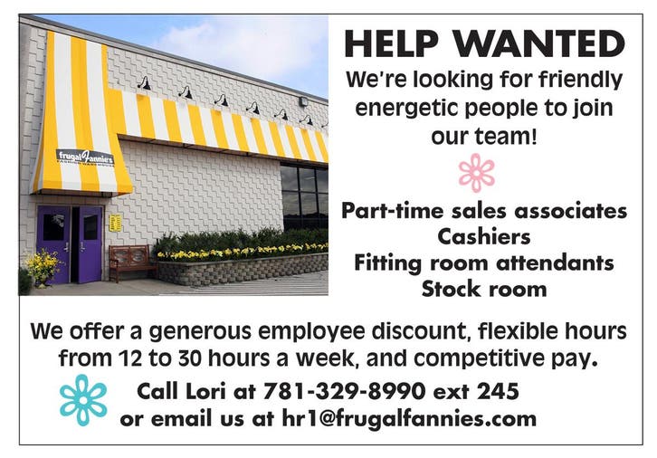 Frugal Fannies is hiring! Westwood, MA Patch