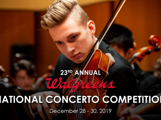 2019 Walgreens National Concerto Competition takes place Dec. 28-30 (pictured: 2018 Overall Division Grand Winner: Ezra Burca, viola)