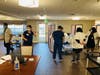 CVS staff setting up vaccination clinic inside Parkway Place.