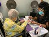 Wilda Wilson receives surprise salon pampering for her 105th birthday.