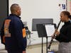 Southland College Prep senior Le’Aysia Glenn auditions for Virginia State University.