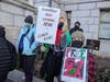 Jewish protester at the Ceasefire Now rally in Washington, DC, on January 13, 2024. The sign playfully contradicts the slur "self-hating Jew" that Zionists use to denigrate other Jews who reject Zionism, a colonial-replacement ideology launched in 1897. 