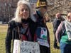 Marione Ingram, Jewish Holocaust survivor, civil rights veteran, and Palestinian Human Rights advocate; author "Hands of War" and "Hands of Peace"; at the Philly-to-DC Ceasefire March; in Washington, DC, February 21, 2024