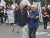 Bob Griss at an IfNotNow protest near the Trump Hotel (now closed) in Washington, DC, 5-14-2018. IfNotNow is a Jewish movement promoting human rights for all in Palestine. 