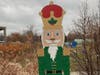 The nutcracker soldier has become a favorite among visitors to the garden.