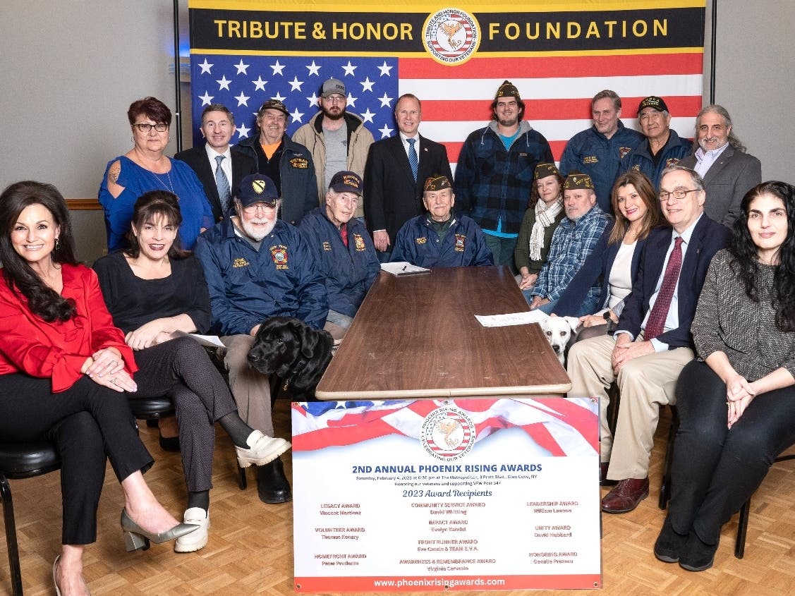 Recent meeting of VFW Post 347 members and board members from the Tribute and Honor foundation.  Plans are underway for the 2nd Annual Fundraising Gala and Awards Ceremony to be held on February 4th at the Metropolitan. 