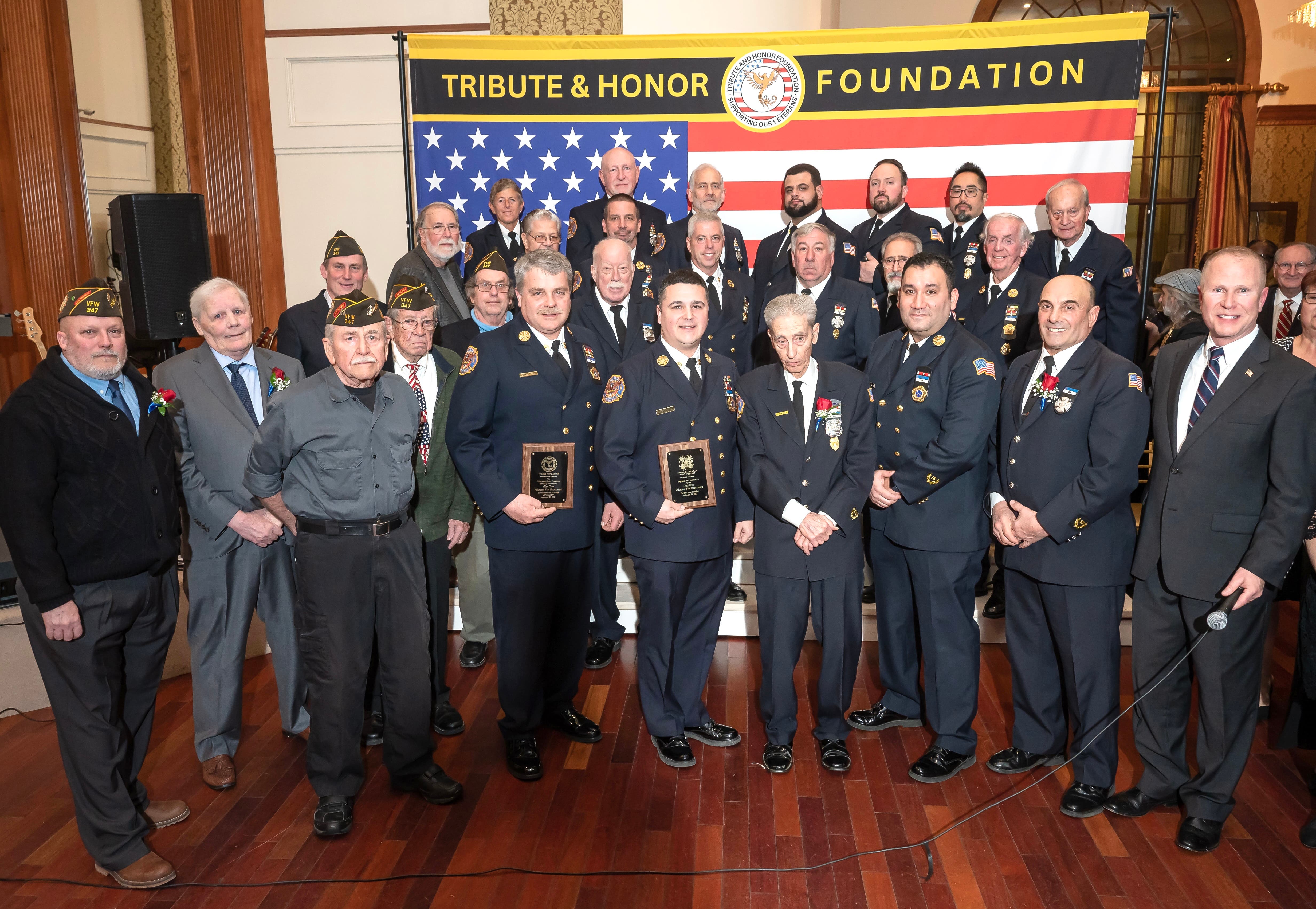 Fire Department Presented Plaques.