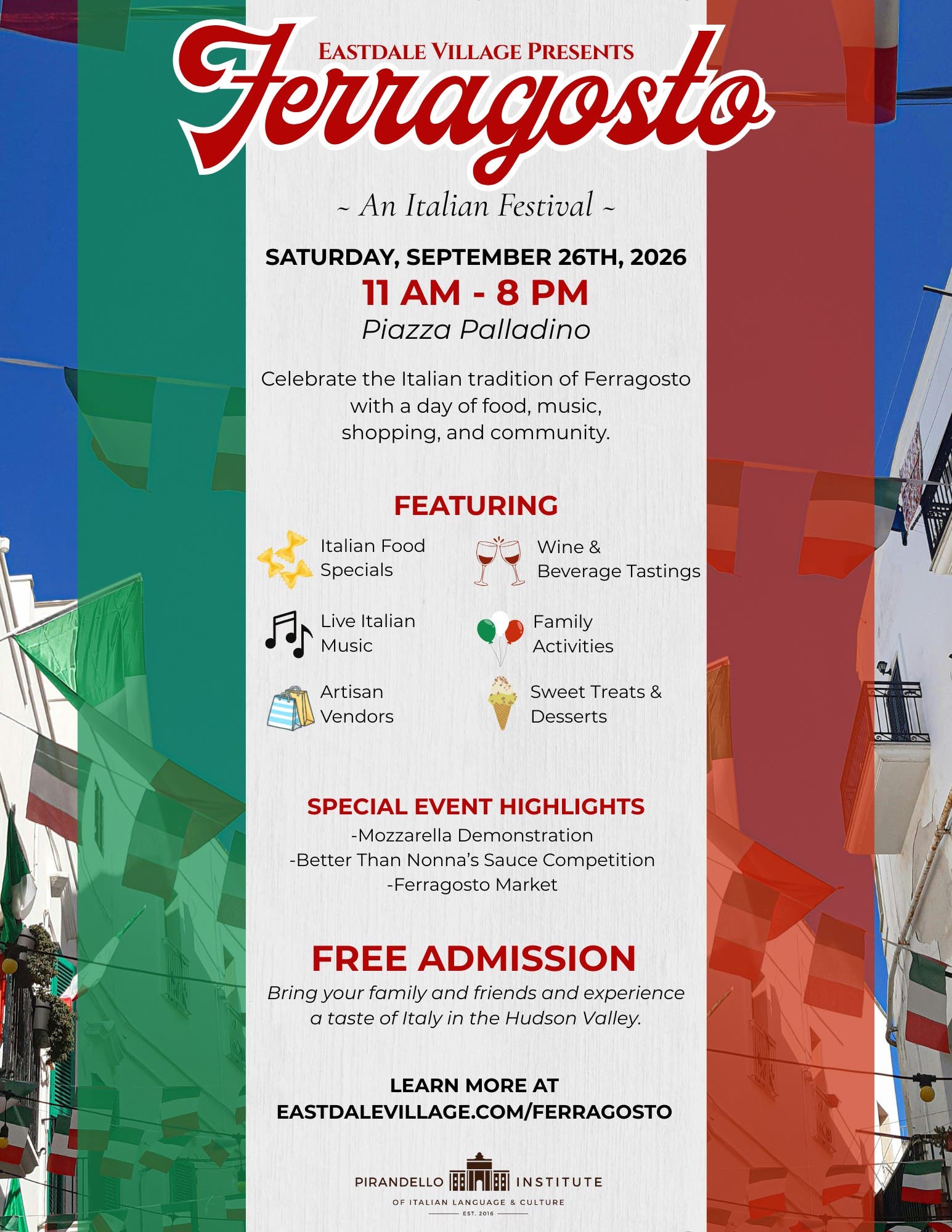 Eastdale Village presents Ferragosto – An Italian Festival 