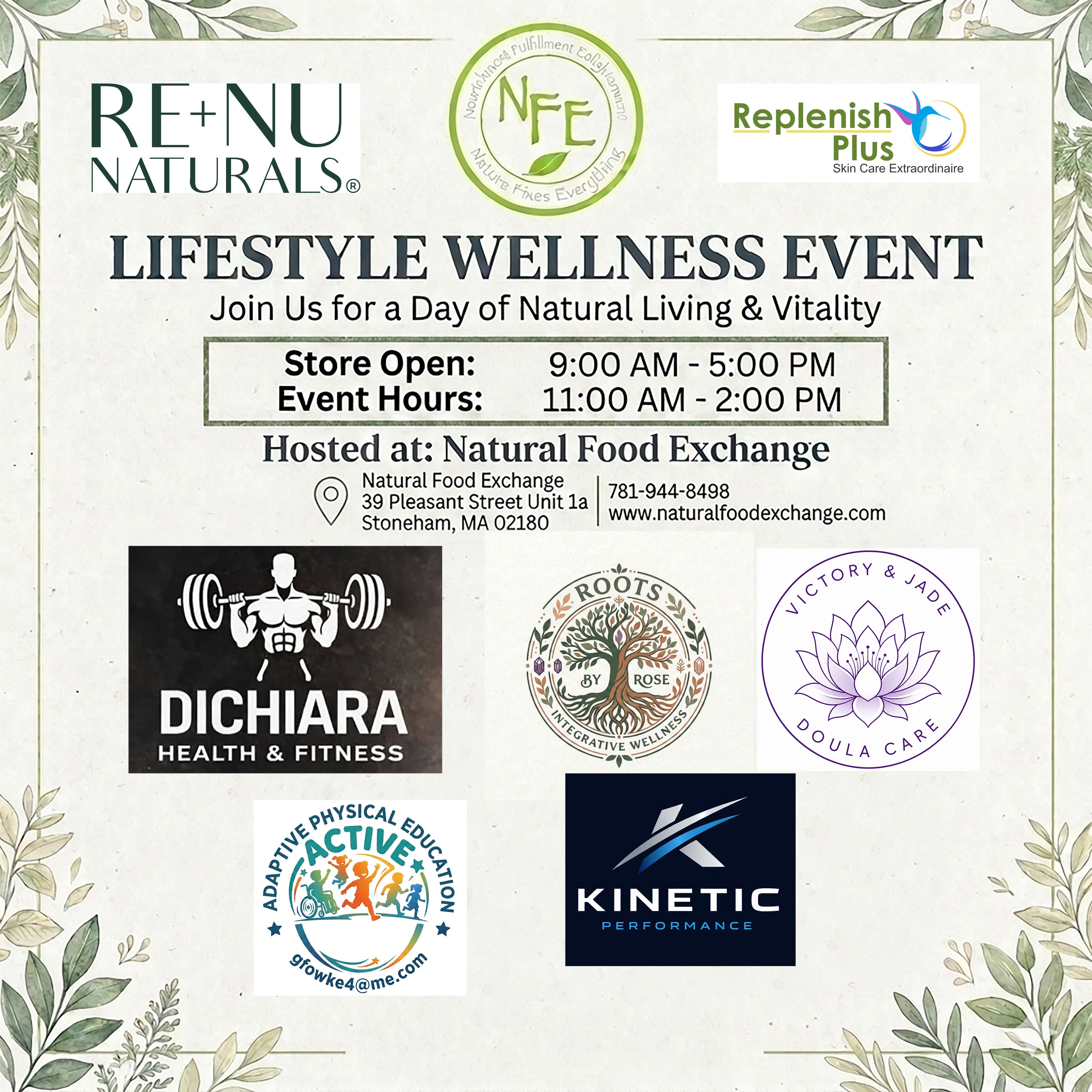 Lifestyle Wellness Event @ Natural Food Exchange 11am - 2pm