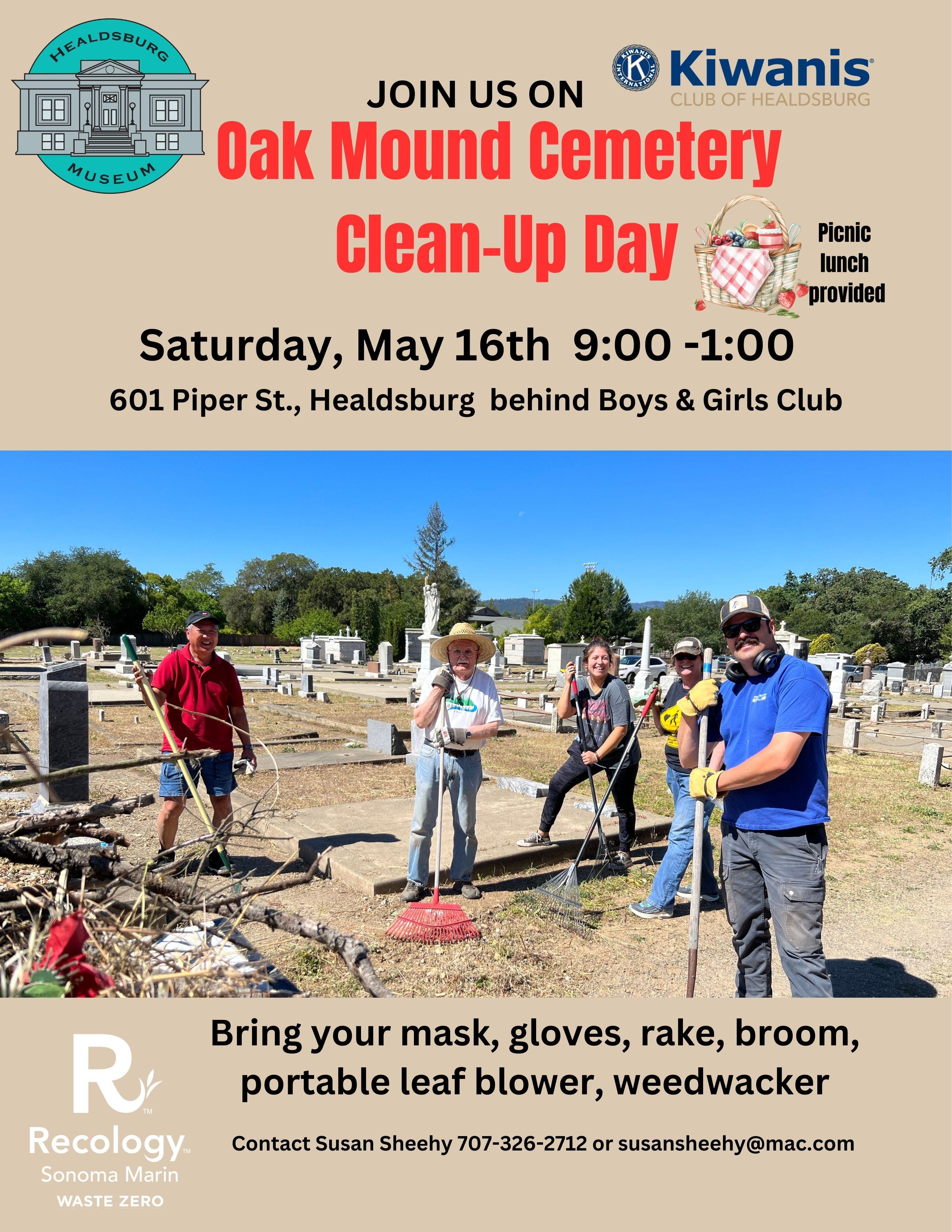 Oak Mound Cemetery Clean-up Day May 16, 2026