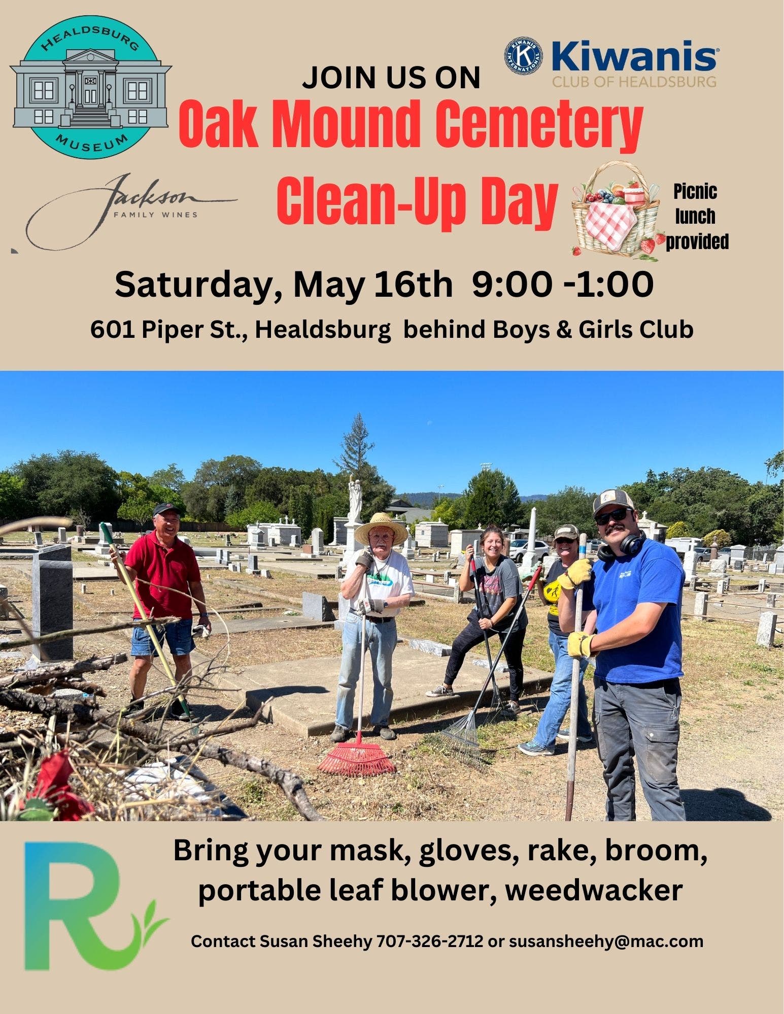 Oak Mound Cemetery Clean-up Day this Saturday