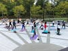 Participating in Yoga Pre-Sunset