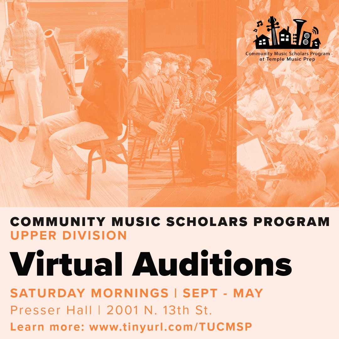 Community Music Scholars Program Virtual Auditions