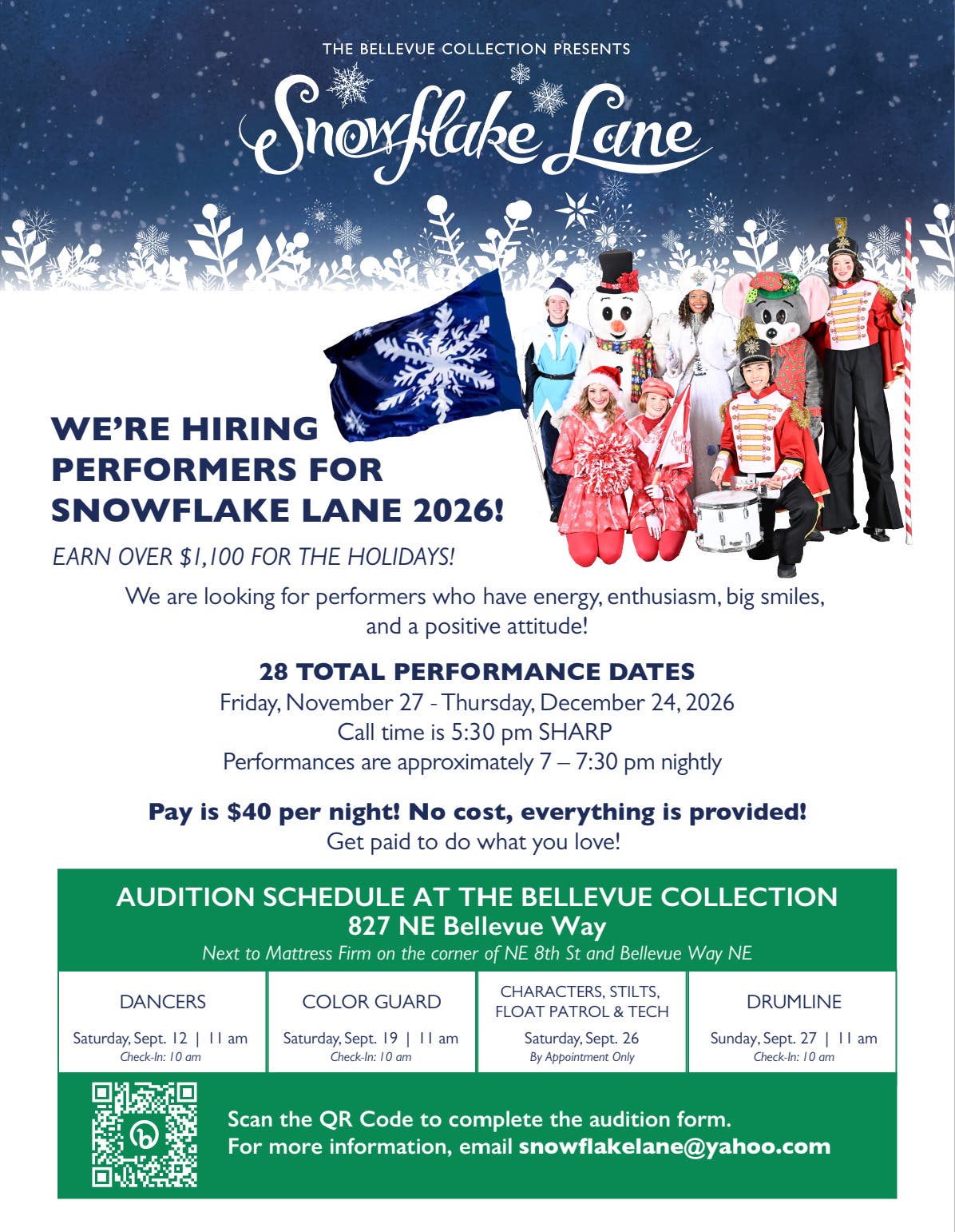 Snowflake Lane Auditions