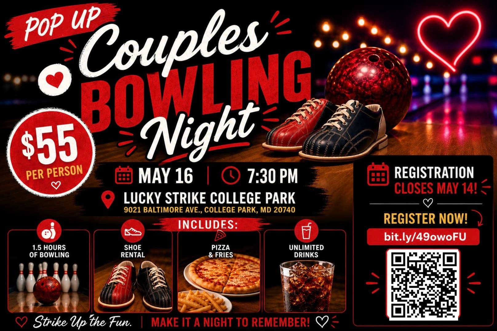 Pop Up Couples Bowling Night