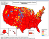 Community Covid 19 Transmission Levels by County: August 9, 2021