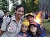 Dovey Sawhney-Gill (Wolf den leader) with Wolf cub Scouts Karman Gill, Devin Panchal and Megan Lebowitz