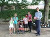 Left to Right- Elyse K, Dillon K, Avnoor K, Karman G, Dovey Sawhney-Gill (President, MOMS Club of East Brunswick), Councilman Dinesh Behal