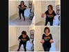 In her office, teaching Zumba on Zoom.