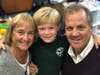 Grandparents Susan and Ken Kiraly visit their grandson, Kieran Kiraly, a student in PK-4, at St. Patrick School’s annual Grandparents & Special Friends Day held on October 4. 