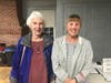 Myrna Eberhardt, left, and Mary Anne Pickett attend the oral history workshop.