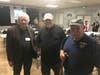 Historical society members Bill Bell, left, John Grasson, center, and Bernie Howlett after the oral history workshop.