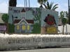 The historical society's float depicts local sites of historical interest in the San Gorgonio Pass.
